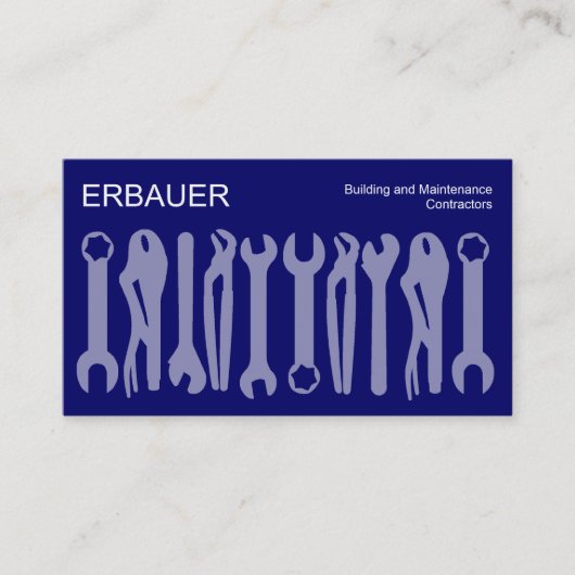 Werkzeuge des Handels - Shades of Blue Visitenkarte (Vorderseite)