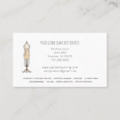 Werkzeuge des Schneiders Seamstress Visitenkarte (Rückseite)