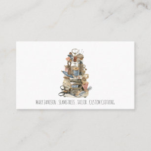 Werkzeuge des Schneiders Seamstress Visitenkarte