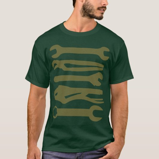 Werkzeuge - Dunkles Olive T-Shirt (Vorderseite)