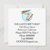 Werkzeuge für 7 Jahre alt Einladung (Rückseite)