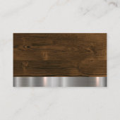 Werkzeuge für Bauarbeiter | Holzmetall Visitenkarte (Rückseite)