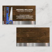 Werkzeuge für Bauarbeiter | Holzmetall Visitenkarte (Vorne/Hinten)