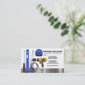 Werkzeuge für Bauarbeiter | Projektleiter Visitenkarte (Stehend Vorderseite)