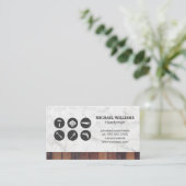 Werkzeuge für Bauschreiner Visitenkarte (Stehend Vorderseite)