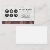 Werkzeuge für Bauschreiner Visitenkarte (Vorne/Hinten)