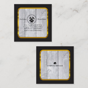 Werkzeuge für beruflich-Builder-Tischlerwerkzeuge Quadratische Visitenkarte