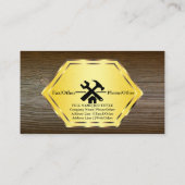 Werkzeuge für beruflich-Builder-Tischlerwerkzeuge Visitenkarte (Rückseite)