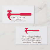 Werkzeuge für beruflich-Builder-Tischlerwerkzeuge Visitenkarte (Vorne/Hinten)