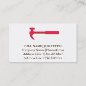 Werkzeuge für beruflich-Builder-Tischlerwerkzeuge Visitenkarte (Rückseite)