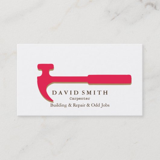 Werkzeuge für beruflich-Builder-Tischlerwerkzeuge Visitenkarte (Vorderseite)