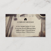 Werkzeuge für beruflich-Builder-Tischlerwerkzeuge Visitenkarte (Rückseite)