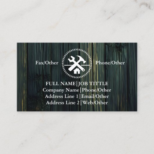 Werkzeuge für beruflich-Builder-Tischlerwerkzeuge Visitenkarte (Vorderseite)