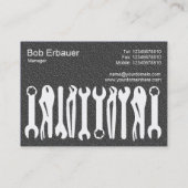 Werkzeuge für den Handel (Chubby) - Dunkelgrauer T Visitenkarte (Rückseite)