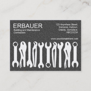 Werkzeuge für den Handel (Chubby) - Dunkelgrauer T Visitenkarte