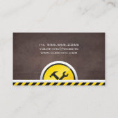 Werkzeuge für die Bauhardware Visitenkarte (Rückseite)