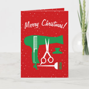 Werkzeuge für Haarstyles Feiertagskarte