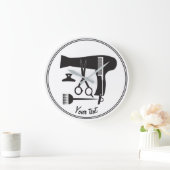 Werkzeuge für Haarstyles Große Wanduhr (Zuhause)