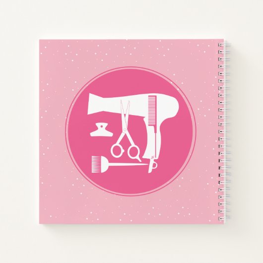 Werkzeuge für Haarstyles Notizbuch (Rückseite)