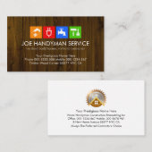 Werkzeuge für Holzpaneele Visitenkarte (Vorne/Hinten)