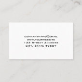 Werkzeuge für Tischlerplatten aus Holz Visitenkarte (Rückseite)