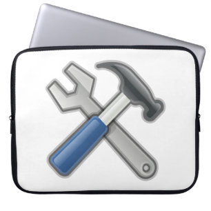 Werkzeuge, Hammer und Schraubenschlüssel Laptopschutzhülle