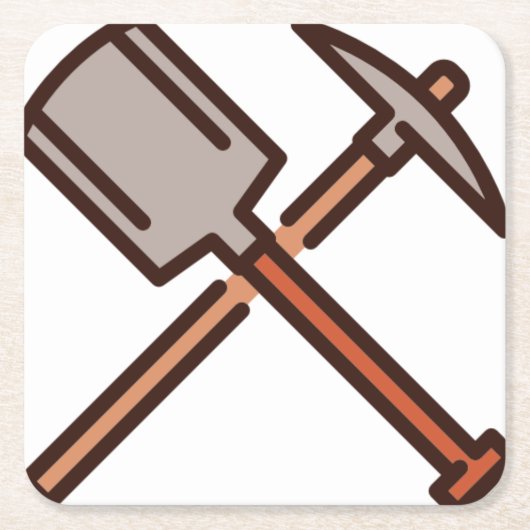 Werkzeuge Rechteckiger Pappuntersetzer (Vorderseite)