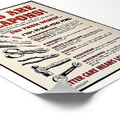 Werkzeuge sind Waffen! Poster (Ecke)