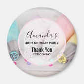 Werkzeuge zur Dekoration von pastelfarbenen Kuchen Magnet (Vorne)