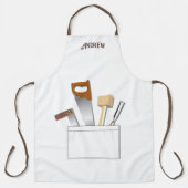 Werkzeugen des Zimmermanns Spaß Carpentry Holzbear Schürze (Vorderseite)