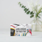 Werkzeugen für Baureparatur, Elektro Visitenkarte (Stehend Vorderseite)