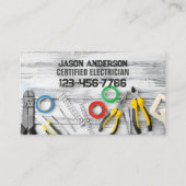 Werkzeugen für Baureparatur, Elektro Visitenkarte (Vorderseite)