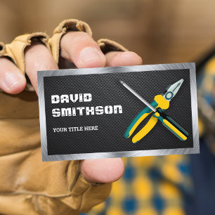 Werkzeugen für die Reparatur von Kohlenfaser-Handy Visitenkarte