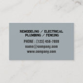 Werkzeugen Instandhaltung Instandhaltung Handyman Visitenkarte (Rückseite)