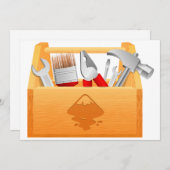 Werkzeugkasten-Einladungen Einladung (Vorne/Hinten)