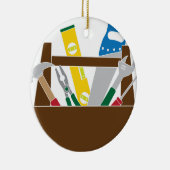 Werkzeugkasten mit Bau bearbeitet Farbillustration Keramik Ornament (Rechts)