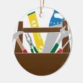 Werkzeugkasten mit Bau bearbeitet Farbillustration Keramik Ornament (Links)