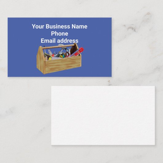 Werkzeugkasten mit Tools Visitenkarte (Vorne/Hinten)