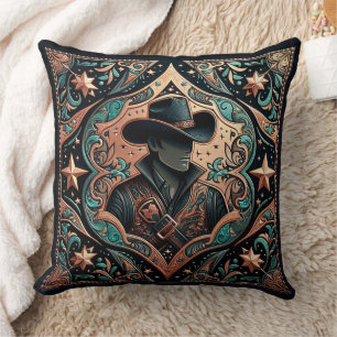 Werkzeugleder Print Cowboy Kissen