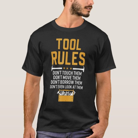 Werkzeugregeln Handyman T-Shirt (Vorderseite)