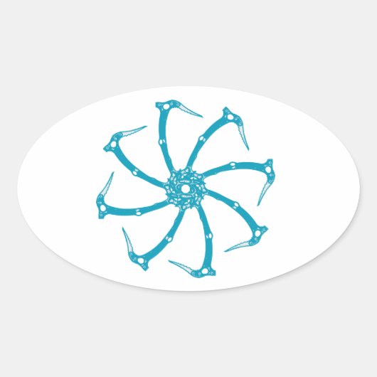 Werkzeugspindel Ovaler Aufkleber (Vorderseite)