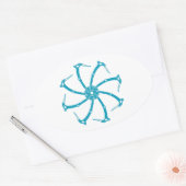 Werkzeugspindel Ovaler Aufkleber (Umschlag)