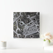 Werkzeugszange Quadratische Wanduhr (Zuhause)