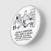 Werkzeugverleih- und -verkaufsausrüstung runde wanduhr (Winkel)