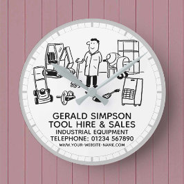 Werkzeugverleih- und -verkaufsausrüstung runde wanduhr