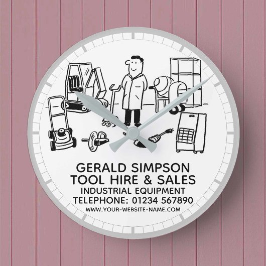 Werkzeugverleih- und -verkaufsausrüstung runde wanduhr