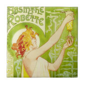 Wermut Alphonse Mucha Robette Fliese (Vorderseite)
