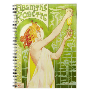 Wermut Alphonse Mucha Robette Notizbuch Notizblock