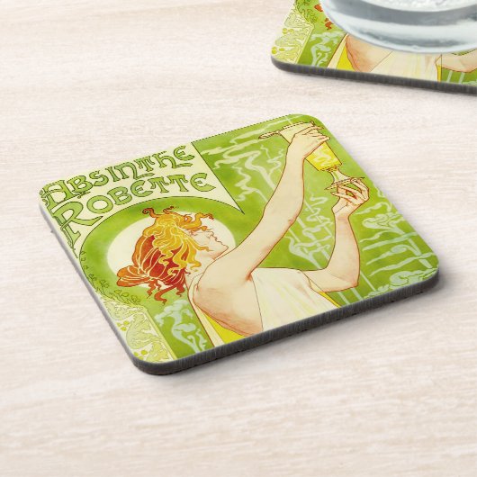 Wermut Alphonse Mucha Robette Untersetzer (Linke Seite)