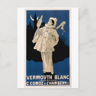 Wermut Blanc Vintage Trink-Anzeige Kunst Postkarte